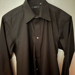 Beautiful GUCCI Jet Black Men’s Shirt! 16.5 Neck Euro Size. 42